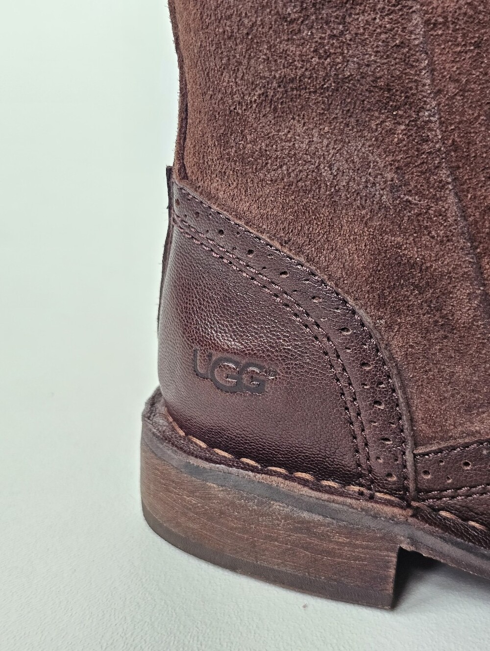 UGG Castille Java Genuine Leather Water Resistant Riding Boots Women’s 7.5 - Picture 8 of 14
